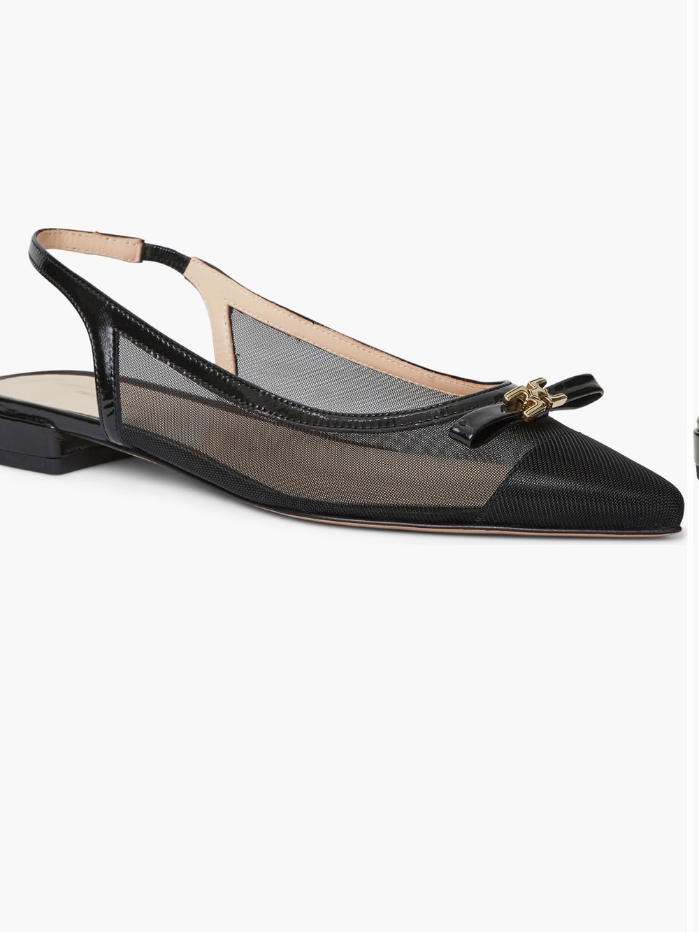 Bruno Magli Pamina Slingback Flats Black Mesh - Fit Size 10